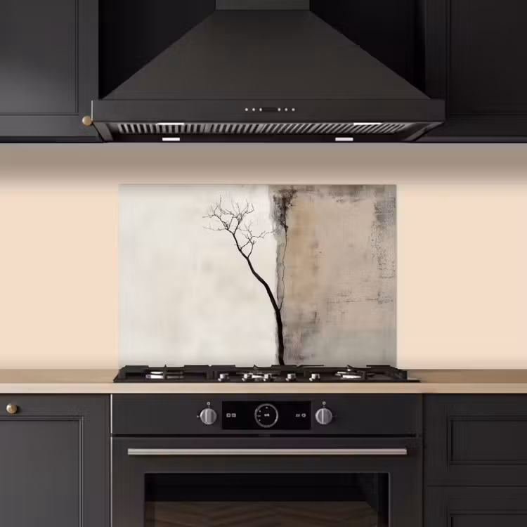 Spatscherm keuken - Wabi sabi - Plant - Beige — 5