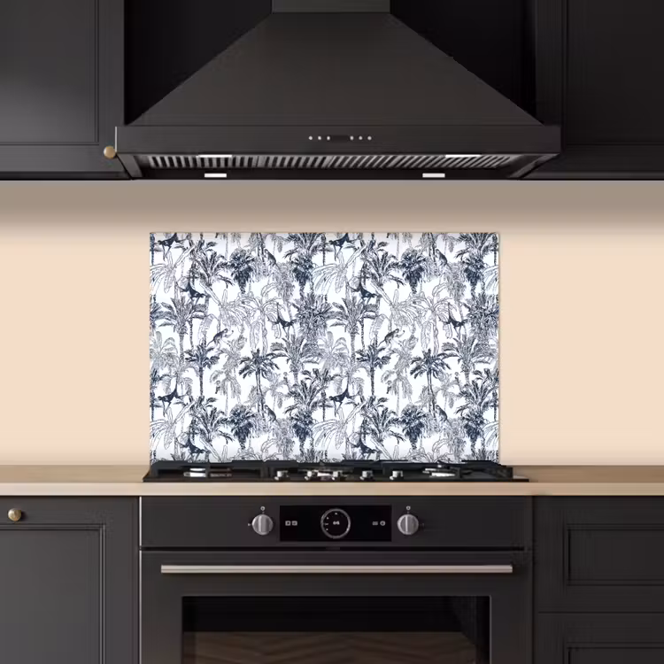 Spatscherm keuken - Aap - Jungle - Blauw — 5