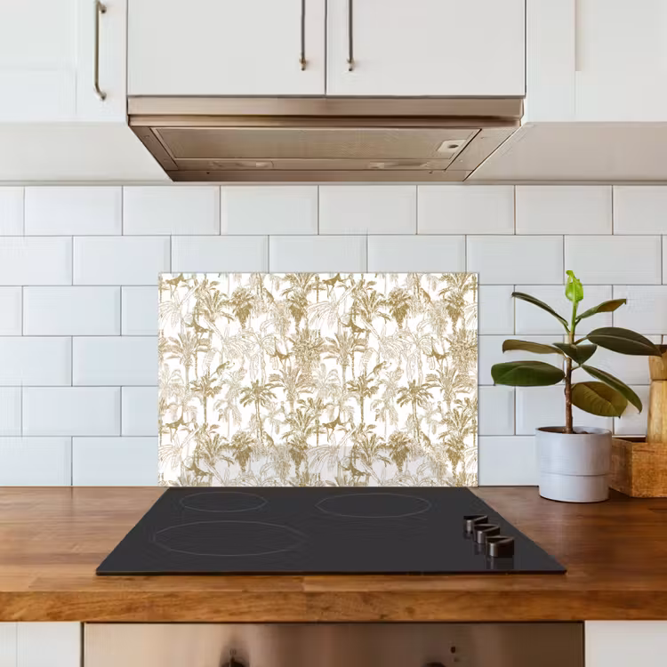 Spatscherm keuken - Apen - Jungle - Abstract - Beige — 3