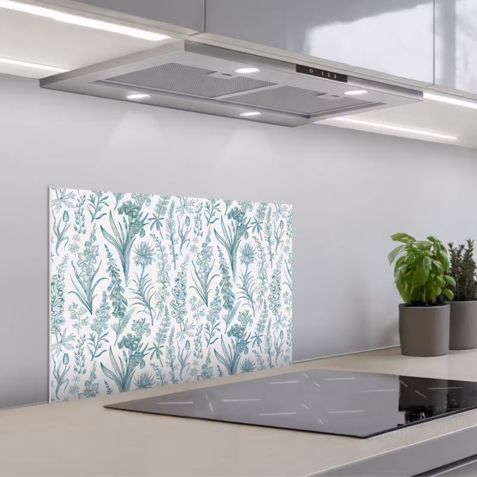 Spatscherm keuken - Lovely - Garden - Emerald — 1