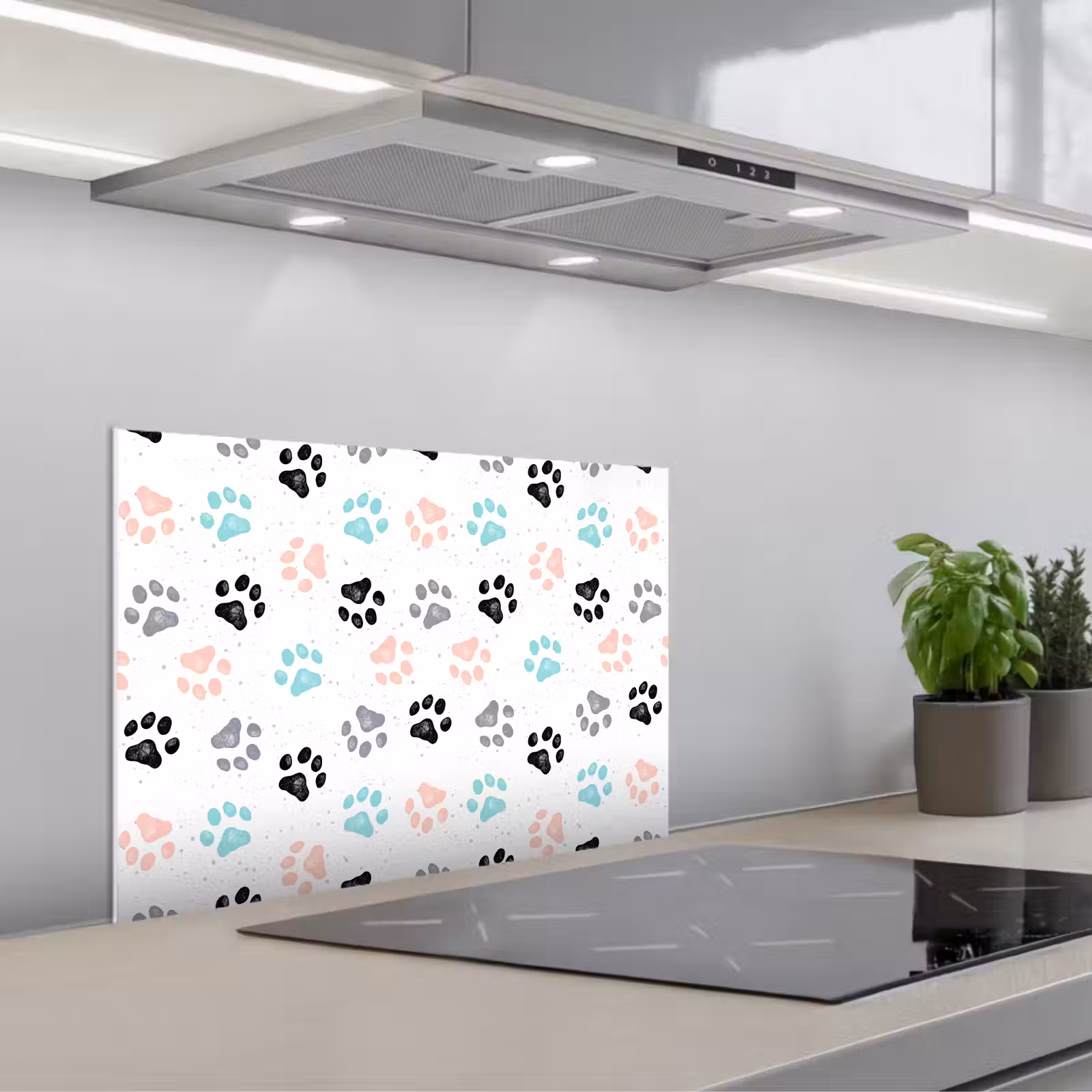 Spatscherm keuken - Paw - Pattern - Color — 1