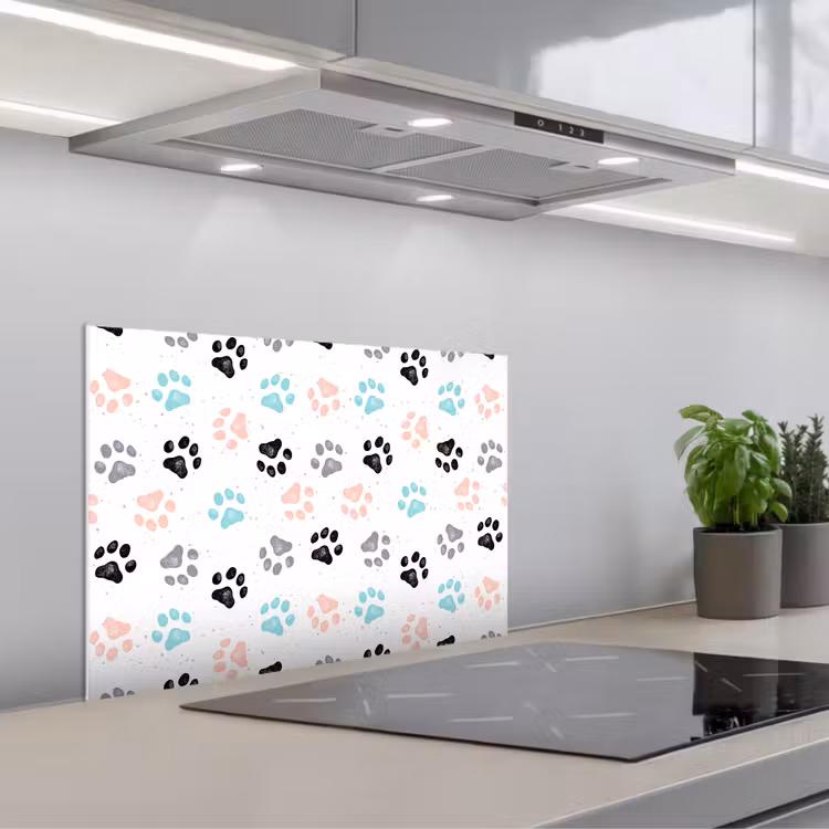Spatscherm keuken - Paw - Pattern - Color — 1