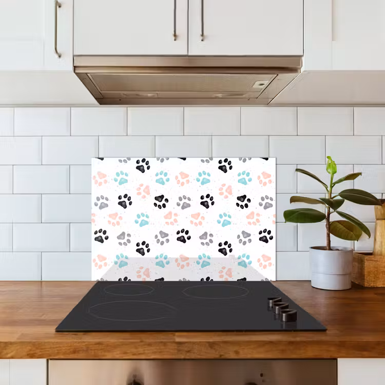 Spatscherm keuken - Paw - Pattern - Color — 3