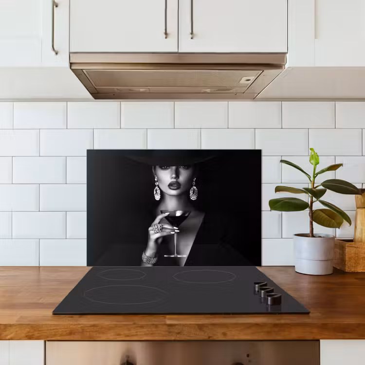 Spatscherm keuken - Vrouw - Cocktail - Chic — 3