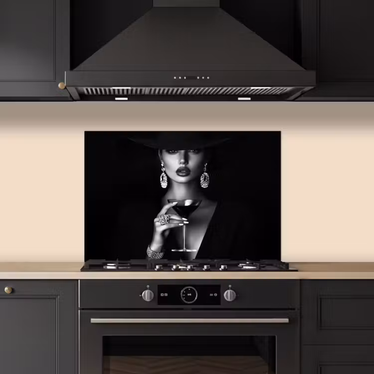Spatscherm keuken - Vrouw - Cocktail - Chic — 5