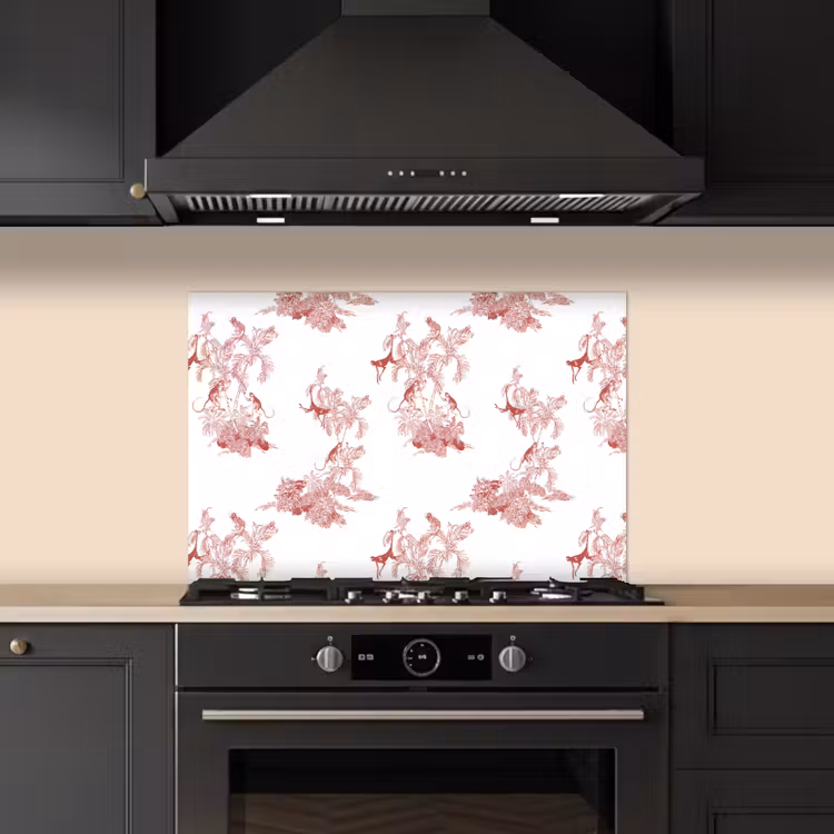 Spatscherm keuken - Chimpansee - Beplanting - Rood — 5