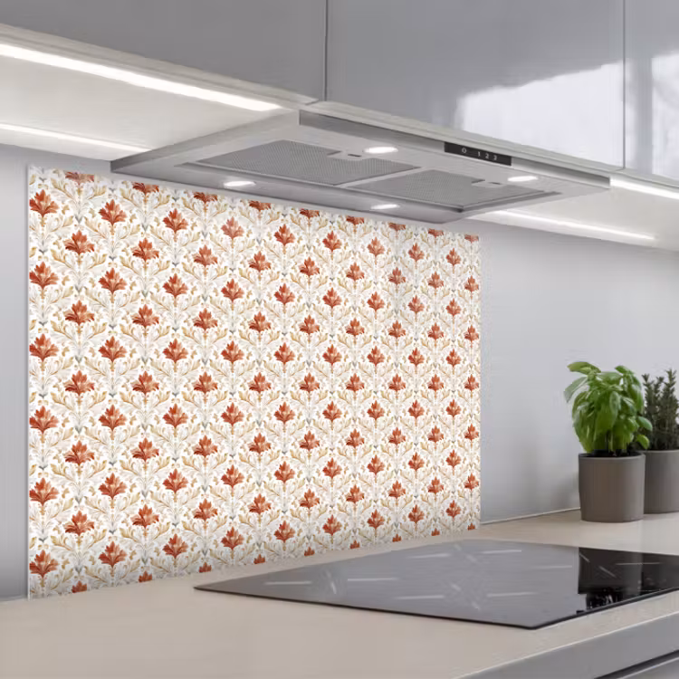 Spatscherm keuken - Chic - Bloemen - Patroon — 1