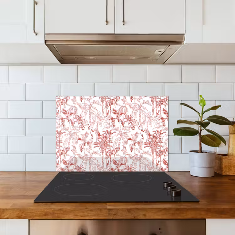 Spatscherm keuken - Dieren - Abstract - Rood — 3