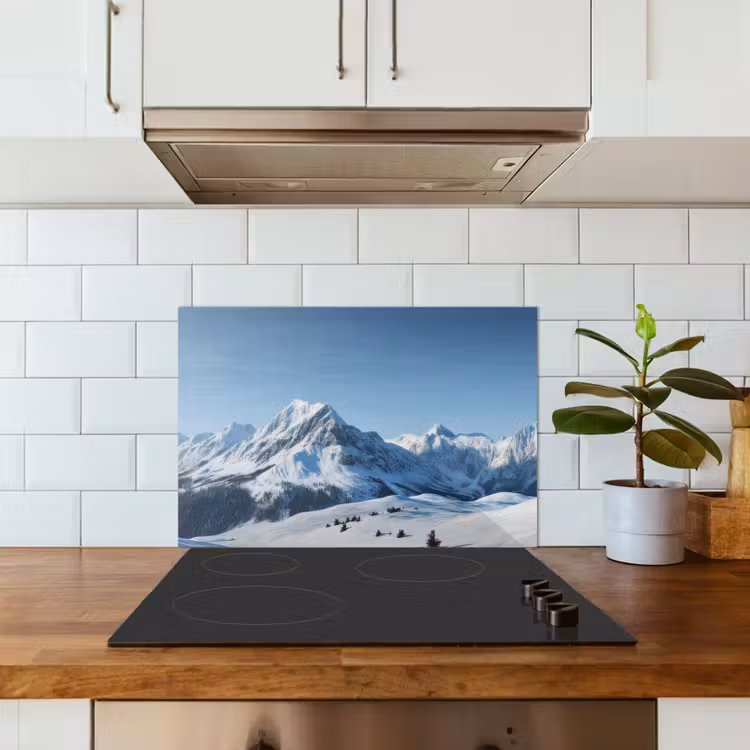 Spatscherm keuken - Bergen - Sneeuw - Winter — 3