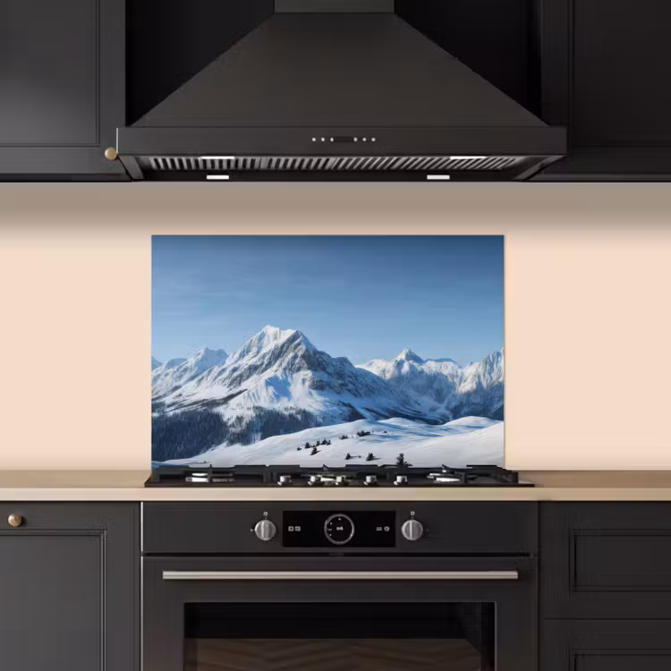 Spatscherm keuken - Bergen - Sneeuw - Winter — 5