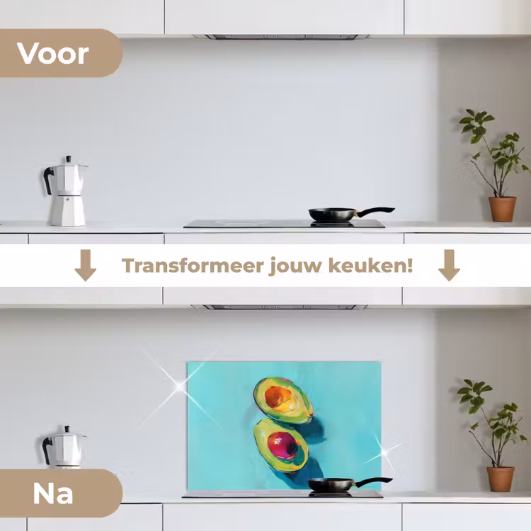 Spatscherm keuken - Avocado - Groen - Pit - Schaduw — 7