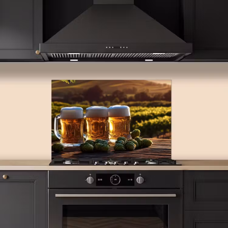 Spatscherm keuken - Bier - Hop - Landschap — 5