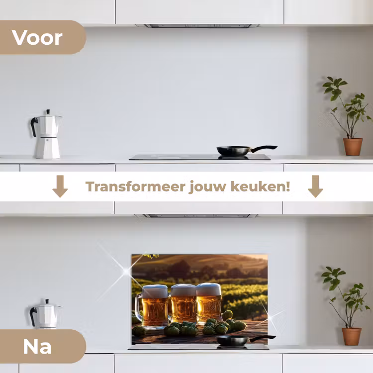 Spatscherm keuken - Bier - Hop - Landschap — 7