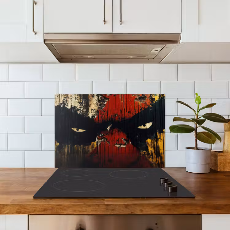 Spatscherm keuken - Graffiti - Ogen - Abstract — 3