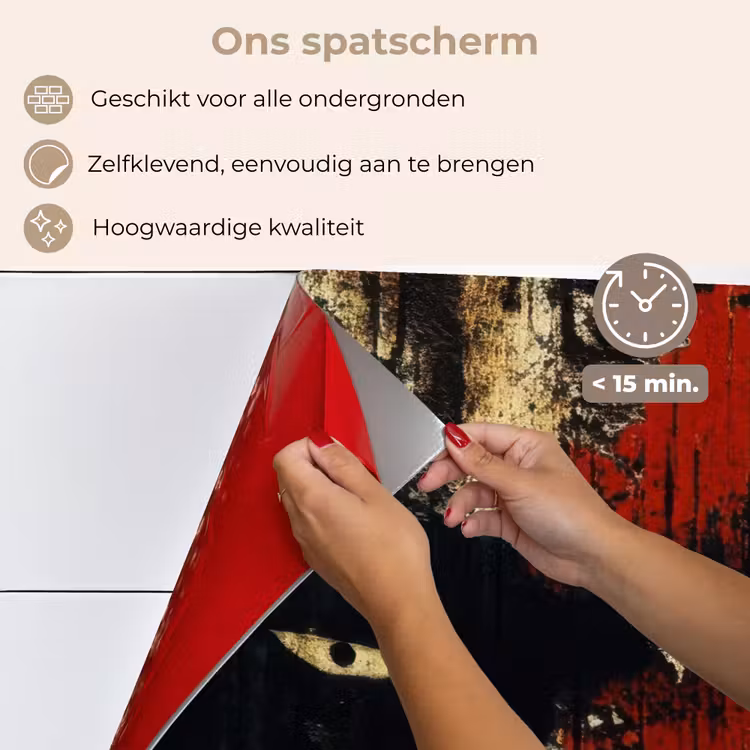 Spatscherm keuken - Graffiti - Ogen - Abstract — 4