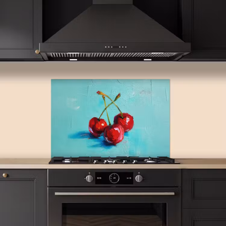 Spatscherm keuken - Kersen - Rood - Drie - Geverfd — 5