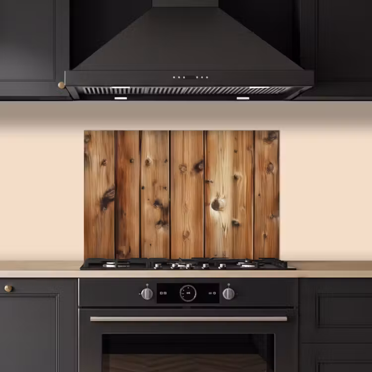 Spatscherm keuken - Hout - Planken - Bruin — 5