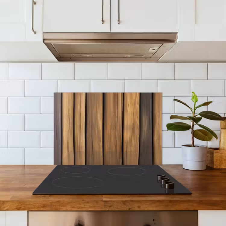 Spatscherm keuken - Hout - Planken - Natuurtinten — 3