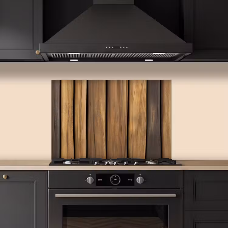 Spatscherm keuken - Hout - Planken - Natuurtinten — 5
