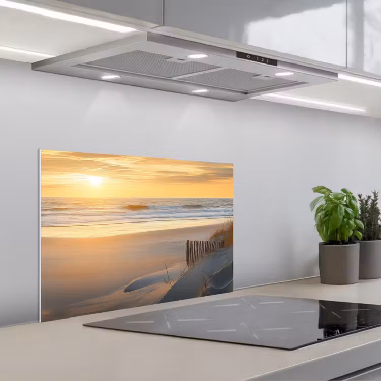 Spatscherm keuken - Strand - Duinen - Zonsondergang — 1