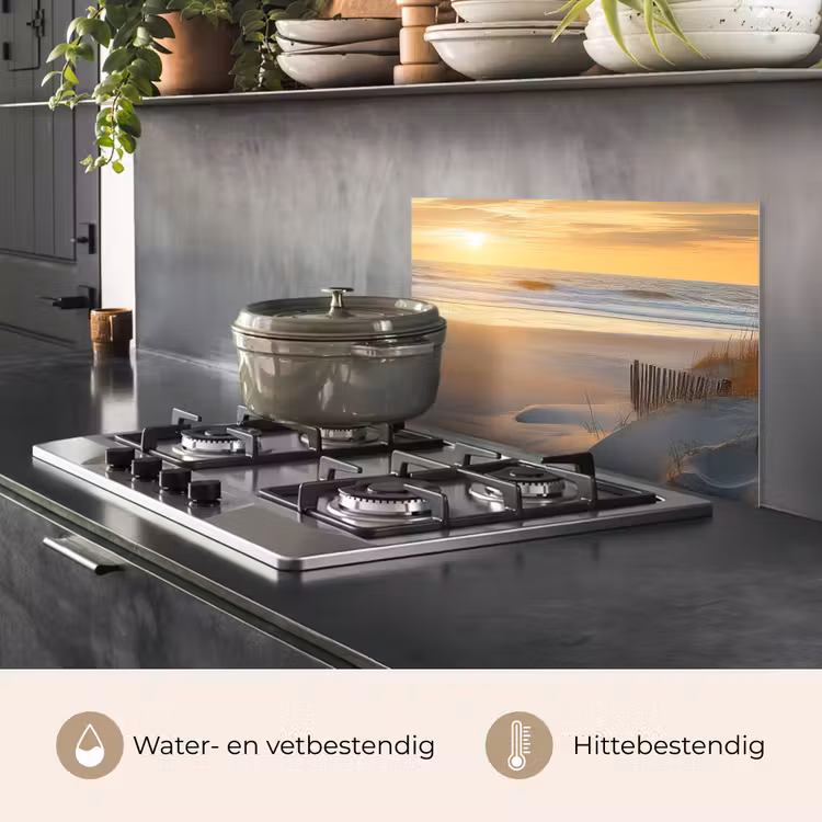 Spatscherm keuken - Strand - Duinen - Zonsondergang — 2