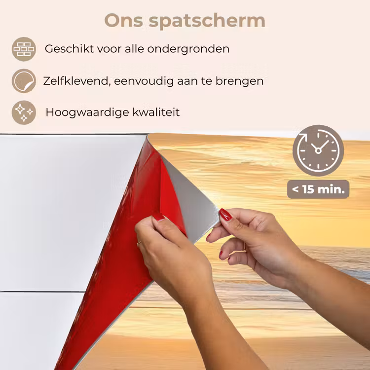 Spatscherm keuken - Strand - Duinen - Zonsondergang — 4