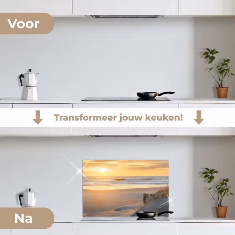 Spatscherm keuken - Strand - Duinen - Zonsondergang — 7