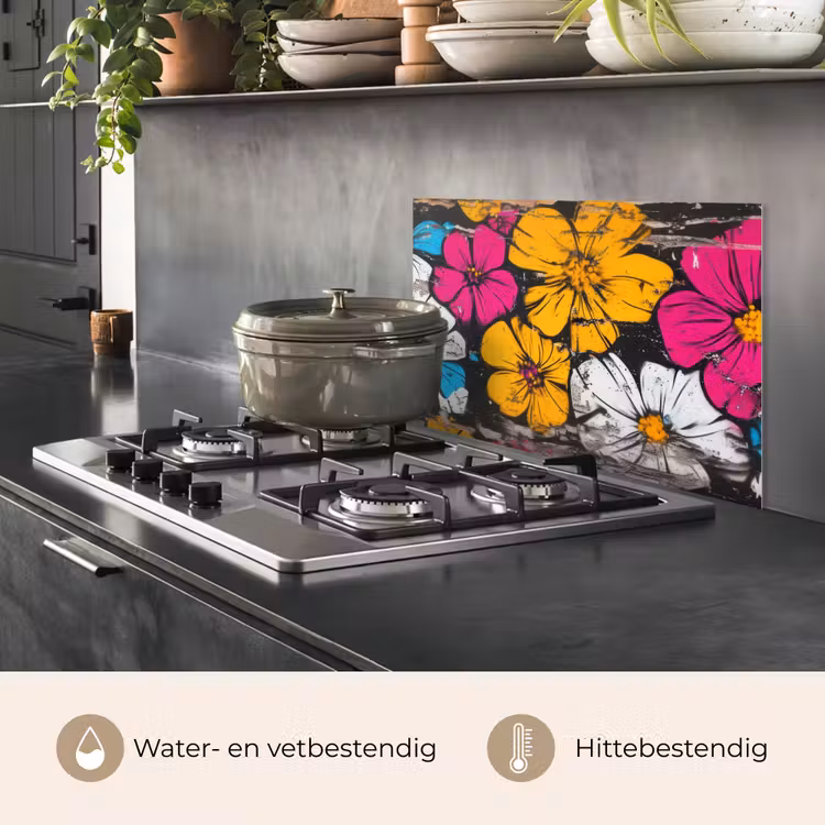 Spatscherm keuken - Street Art - Bloemen - Mix — 2