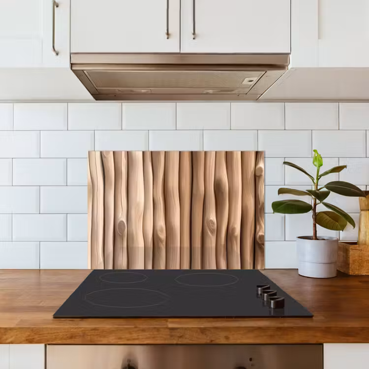 Spatscherm keuken - Hout - Stam - Lichtbruin — 3