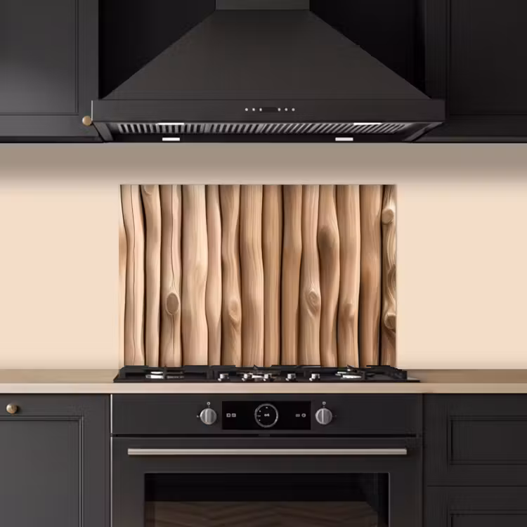 Spatscherm keuken - Hout - Stam - Lichtbruin — 5