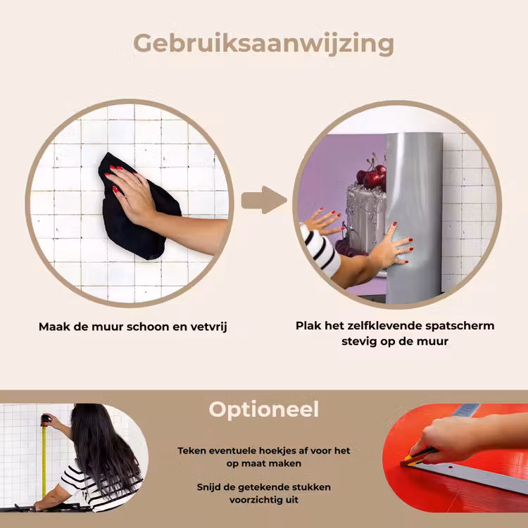 Spatscherm keuken - Taart - Kersen - Juwelen - Rood — 6