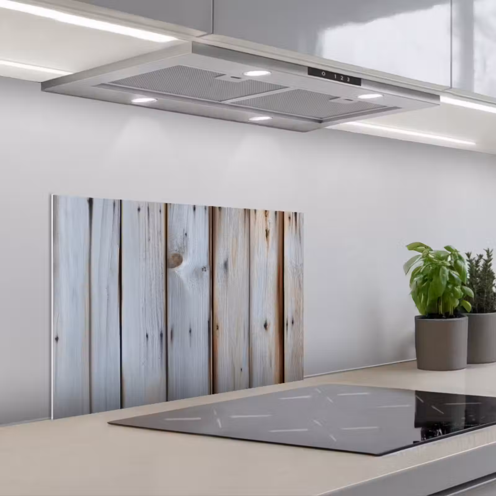 Spatscherm keuken - Hout - Planken - Verweerd — 1