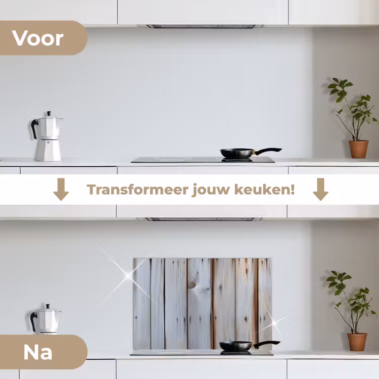 Spatscherm keuken - Hout - Planken - Verweerd — 7
