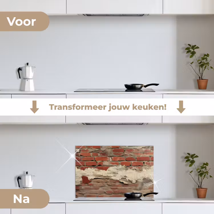 Spatscherm keuken - Muur - Baksteen - Verweerd — 7