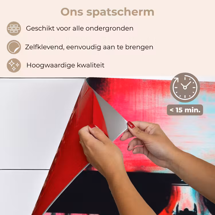 Spatscherm keuken - Schedels - Glitch - Cyberpunk — 4