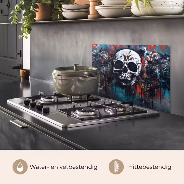 Spatscherm keuken - Schedels - Graffiti - Abstract — 2