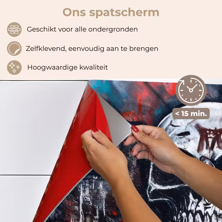 Spatscherm keuken - Schedels - Graffiti - Abstract — 4