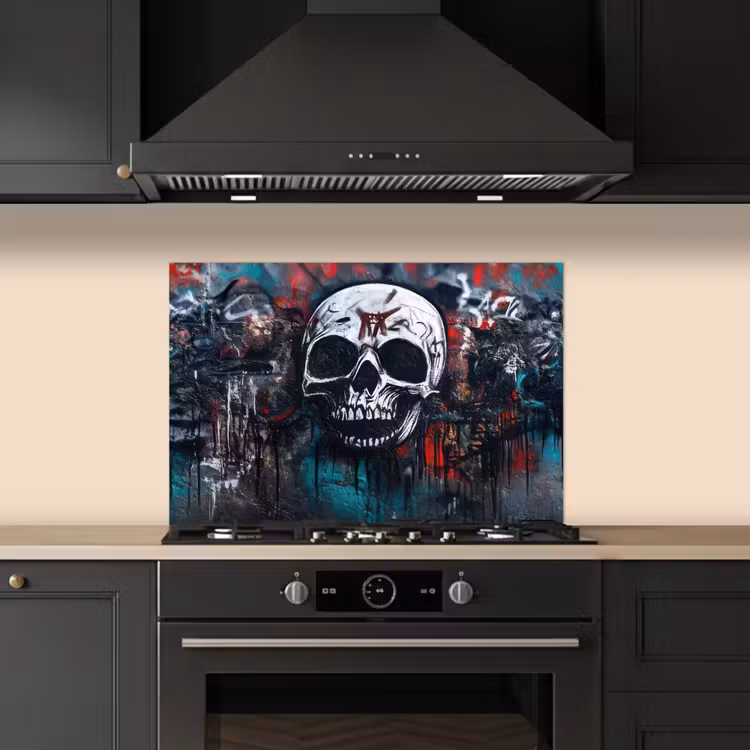 Spatscherm keuken - Schedels - Graffiti - Abstract — 5