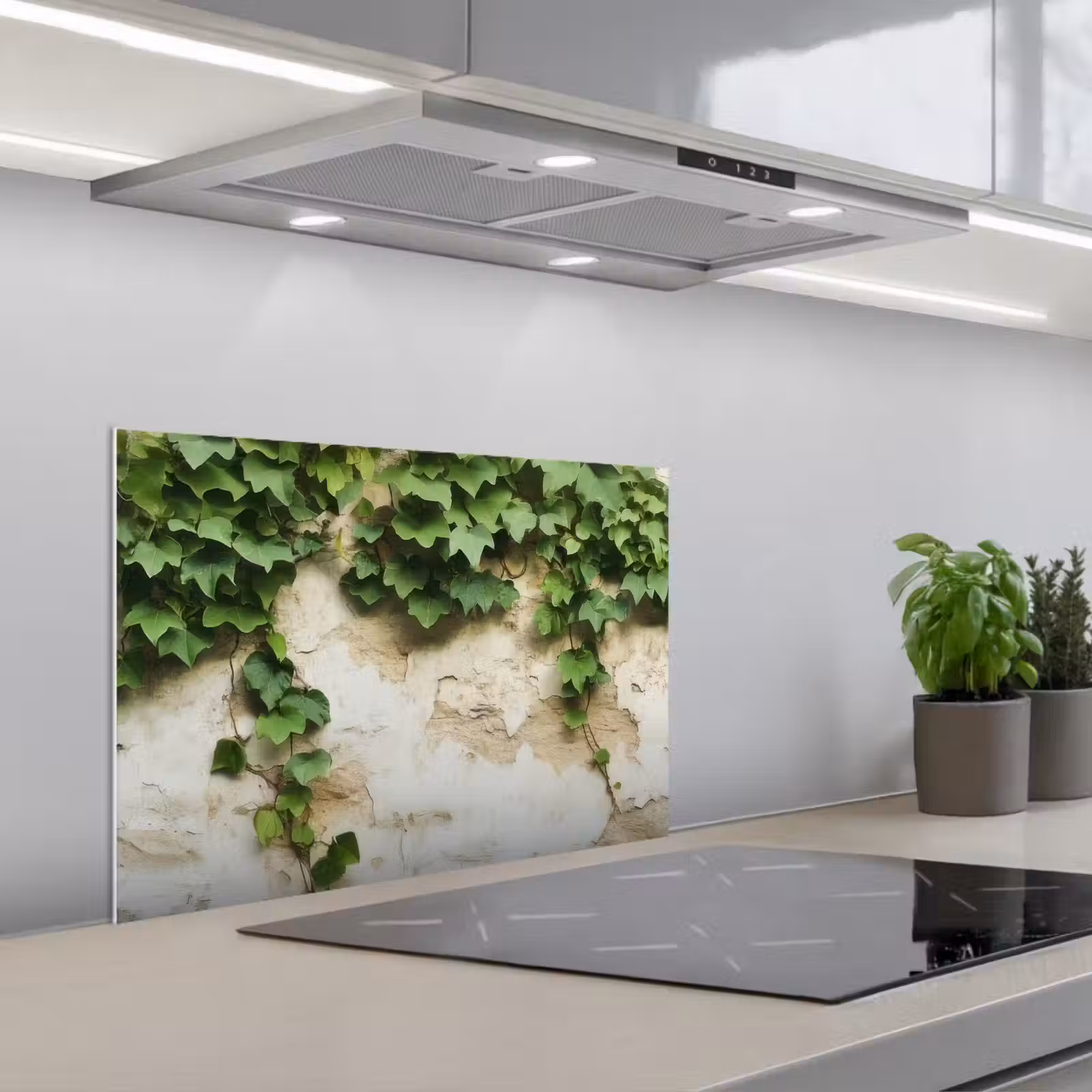 Spatscherm keuken - Klimop - Muur - Groen — 1