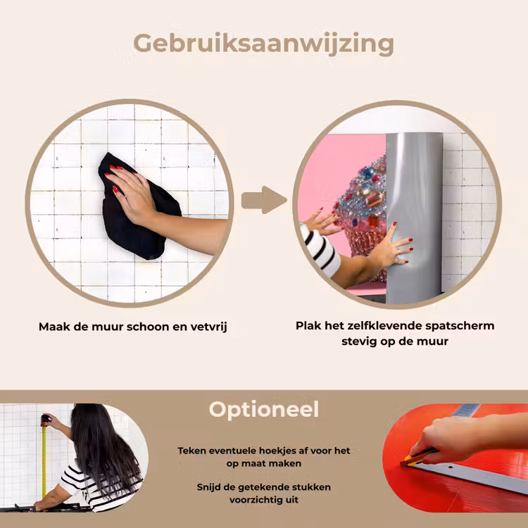 Spatscherm keuken - Cupcake - Kleurrijk - Edelstenen — 6