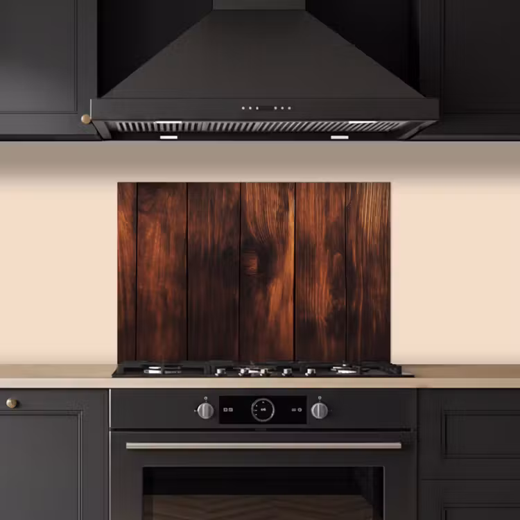 Spatscherm keuken - Hout - Planken - Vintage - Donkerbruin — 5