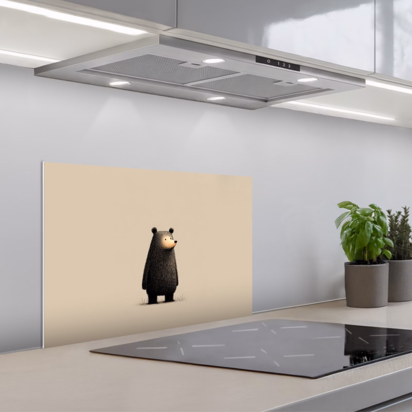 Spatscherm keuken - Beer - Donkerbruin - Minimalistisch — 1
