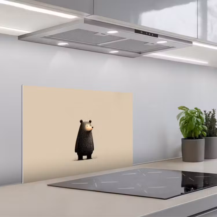 Spatscherm keuken - Beer - Donkerbruin - Minimalistisch — 1