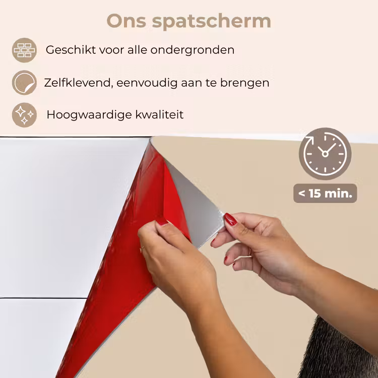 Spatscherm keuken - Beer - Donkerbruin - Minimalistisch — 4