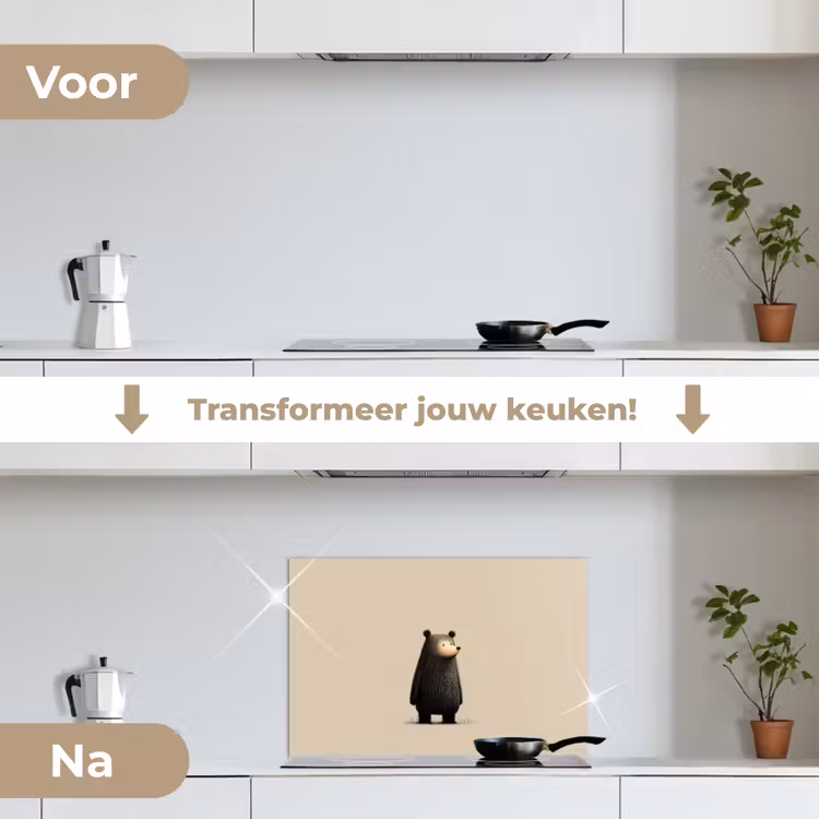 Spatscherm keuken - Beer - Donkerbruin - Minimalistisch — 7