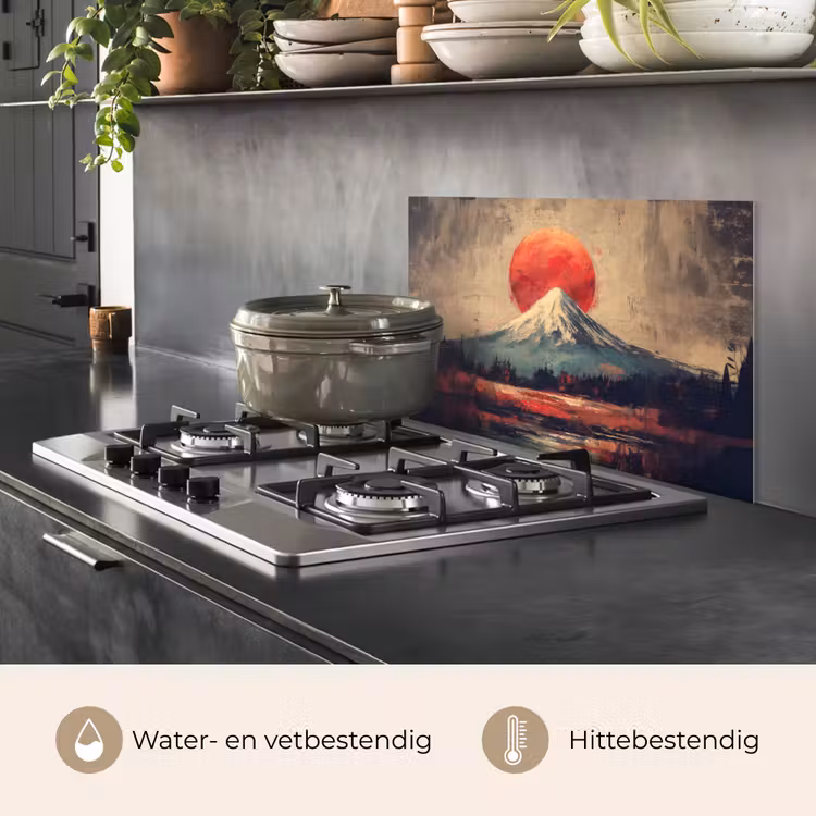 Spatscherm keuken - Bergtop - Sneeuw - Zon — 2