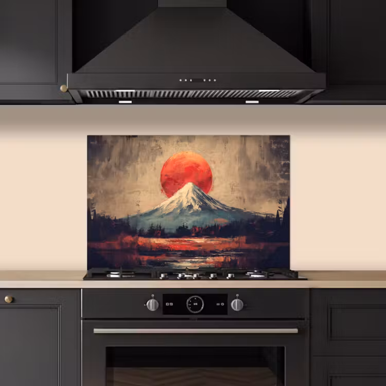 Spatscherm keuken - Bergtop - Sneeuw - Zon — 5