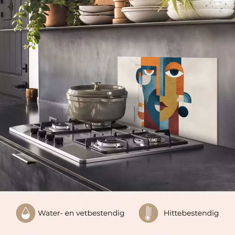 Spatscherm keuken - Geometrisch - Strakke vormen - Kleurrijk — 2