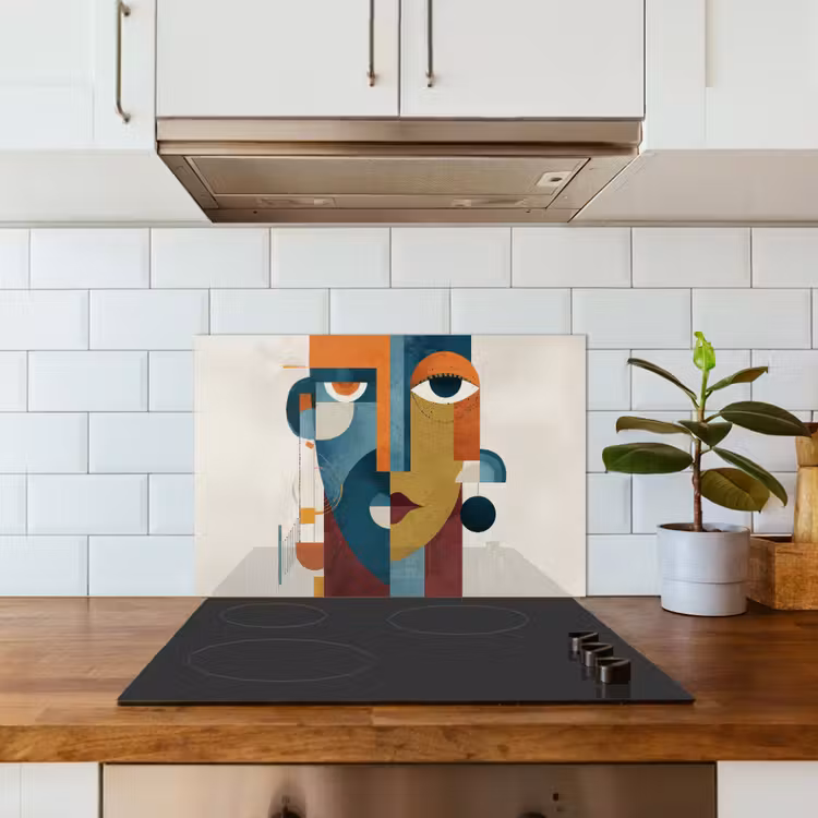 Spatscherm keuken - Geometrisch - Strakke vormen - Kleurrijk — 3