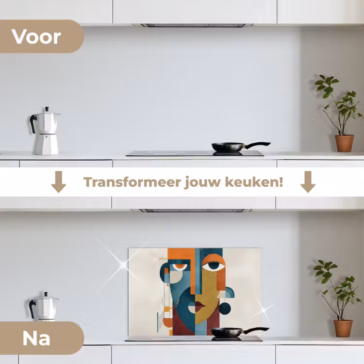 Spatscherm keuken - Geometrisch - Strakke vormen - Kleurrijk — 7